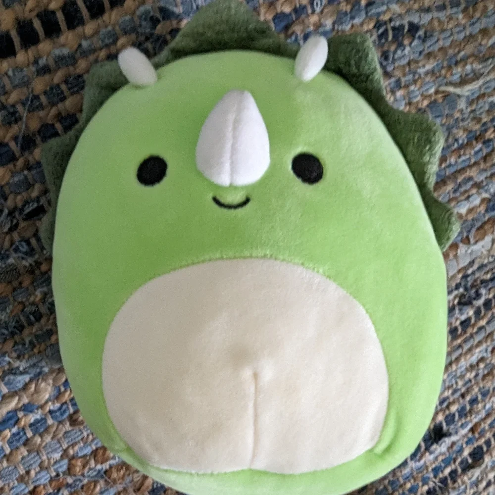 Tristan the Green Triceratop squashmallow